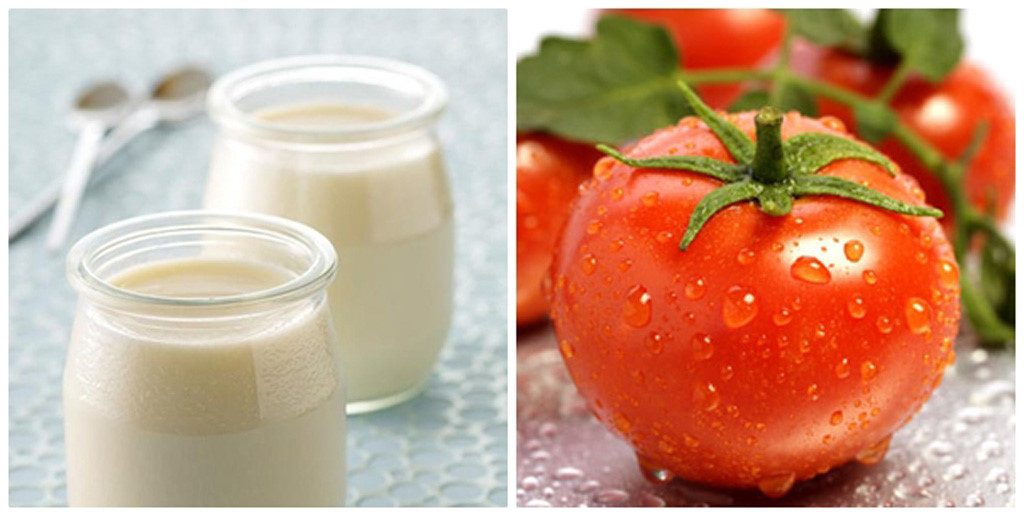 Cách làm trắng da cấp tốc với cà chua và sữa