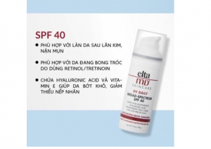 Kem chống nắng EltaMD SPF 40 dành cho da khô, đang sử dụng đặc trị an toàn