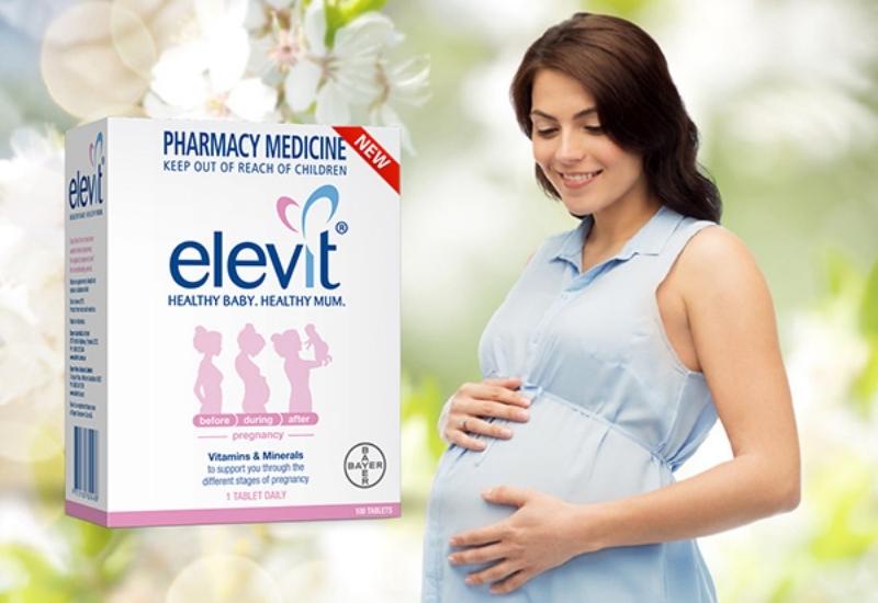 Viên uống vitamin tổng hợp cho bà bầu 3 tháng đầu Elevit