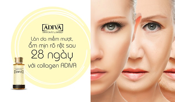 Tác dụng của Adiva Collagen giúp da sáng mịn sau 4 tuần sử dụng