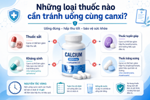 Một số loại thuốc nào cần tránh khi uống cùng canxi
