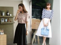 Tăm tia mẫu thời trang dạo phố Hàn Quốc nữ tính, trẻ trung